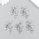 Decor for creativity Metal "District" set 5 pcs silver 2.6x4.6 cm