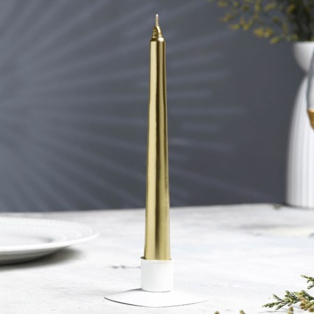 A set of antique candles, 1.9x 20 cm, 6 pieces, gold metallic-1