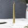 A set of antique candles, 1.9x 20 cm, 6 pieces, gold metallic
