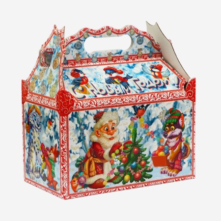 New Year. Gift box New Year's casket "Adventures begin" 21.2 x 12.3 x 22.6 cm.-1