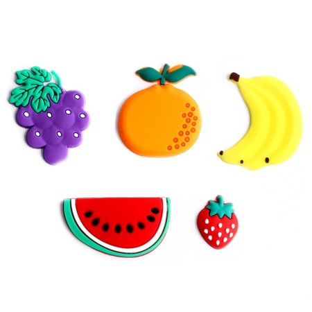 Decor silicone "Fruits" set of 5 pcs., Glue pads