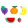 Decor silicone "Fruits" set of 5 pcs., Glue pads