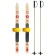 Baby ski kit, 70 cm with mounts and sticks 70 cm long, mix