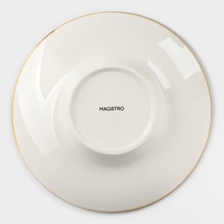 Porcelain plate for Magistro paste "Cerera", 160 ml, d = 21 cm, brown color-3