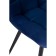 Stool on a metal frame chilli to metal/velor, black/blue 44x50x85 cm