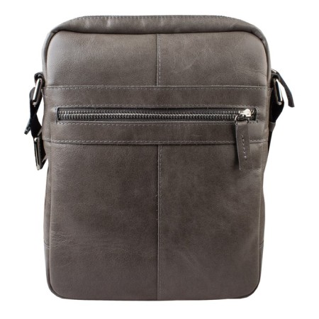 Male bag, lightning department, 1 external pocket, adjustable belt, gray color-2