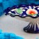 Candy of Rishtan ceramics "Flowers", 14 cm, blue