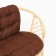 Garden Divan "Indo" from Rotan, with a brown pillow, 113 x 68 x 71 cm