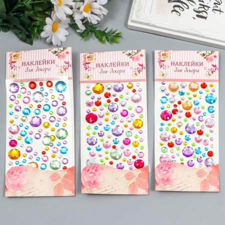 Plastic "Gems" mix 23x9.5 cm-1