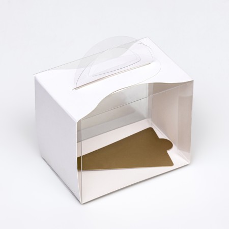 Confectionery packaging for the cake, white 12 x 8 x 10 cm-1