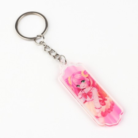 Key keychain "Girl", 10.5 x 2 cm-1