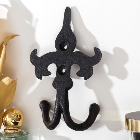 Hooks decorative cast iron "Forged peak" 16x10x4 cm-3