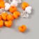 Beads plastic "Heart. Orange, white, transparent" set of 20 g 1.2x0.9x0.8 cm