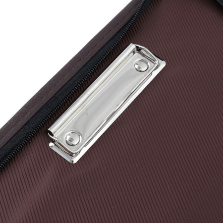Business, artificial leather, 360 x 260 x 30 mm, with a metallic press, 6D07 "lux", brown-5