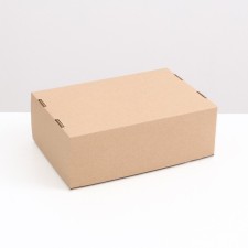 The box is folding, the lid is 24 x 17 x 9 cm, brown