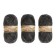 Yarn "NOSTOCE PRODUCT" 100% polypropylene 200m/50g set 3pcs (dark gray melange)