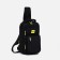 Male sling bag from textiles, with USB, black color