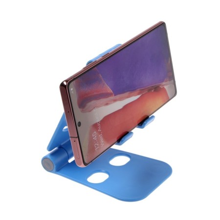 Luazon phone stand, adjustable height, silicone inserts, blue-3