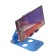 Luazon phone stand, adjustable height, silicone inserts, blue