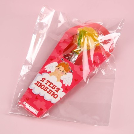 Lollipop "I love you" rose, taste: fruit, 13 g.-4