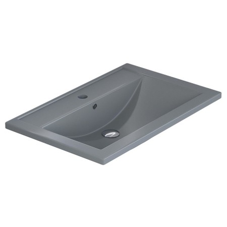 Sink uperwood Foster Quartz 70 cm, quartz, gray matte, concrete-3