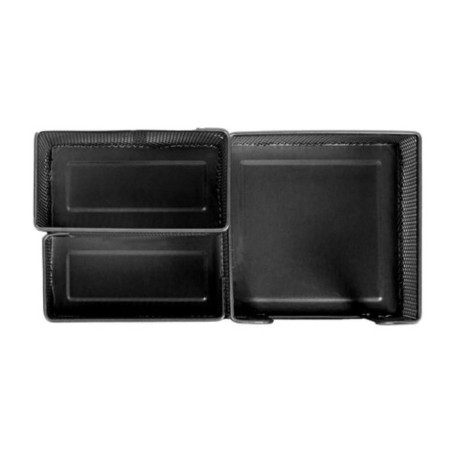Organizer Brauberg Germanium, 3 departments, metal mesh, black-3
