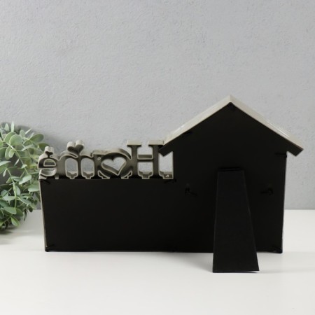 Photo frame plastic in 2 photos 10x15 cm "House" gray 25x35x2 cm-3