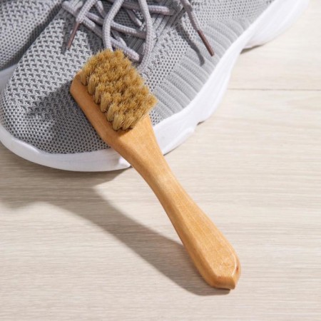 Brush for shoes for applying cream, 15 × 2 cm, pork stubble-1