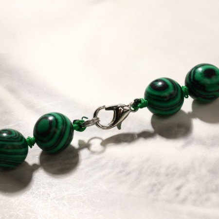 Beads ball No. 10 "Malachite, 60 cm-2