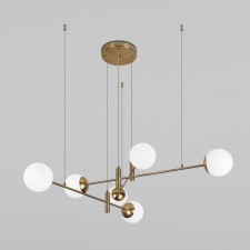 Suspended lamp Eurosvet Planet 70146/6, E27, 6x60W, 1170x1170x1070 mm, brass color