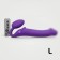 Vibrostron Strap-on-me with 3 engines, purple, l, 17 cm