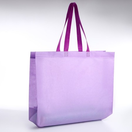 Bag beach without fasteners, lilac color