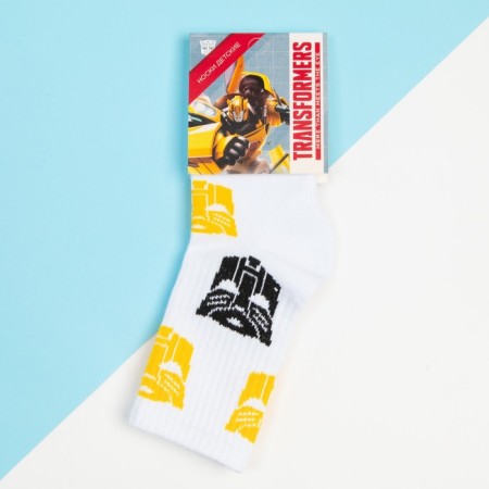 Socks for the boy Transformers, 14-16 cm, white color-2