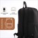 Youth backpack from textiles on a zipper, waterproof, 4 pockets, black color