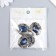 Decor for creativity Metal "Medallion with sapphire in silver frame" 3x2.6 cm