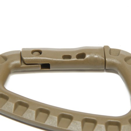 Tactical carbine d-shaped tundra, 84x56x7 mm, khaki color-2