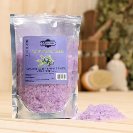 Salt for the bath and bath "Juniper" 500 Gr Dobroparov