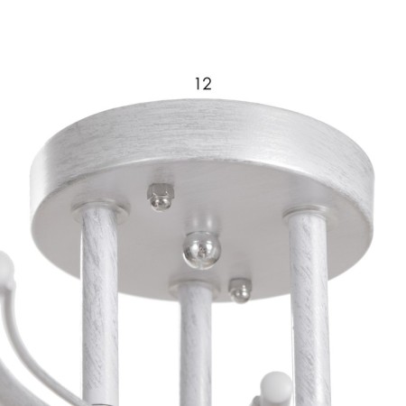 Riana chandelier 3x40W E27 white, silver 50x50x23cm-4
