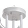 Riana chandelier 3x40W E27 white, silver 50x50x23cm