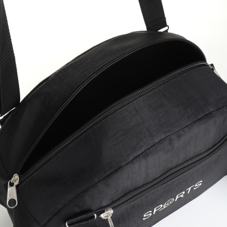 Sports bag with lightning, external pocket, black color-2