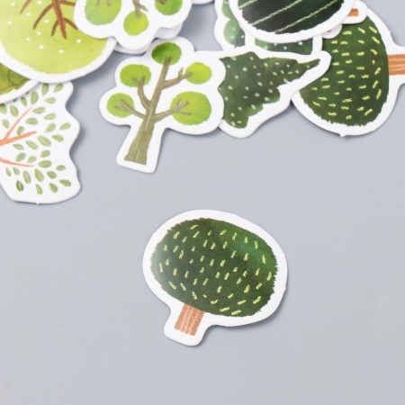 Stickers for creativity "Trees in the forest" set 46 pcs 4.4x4.4x1.1 cm-1