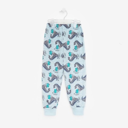Pajamas for a boy, blue color, height 92 cm-7
