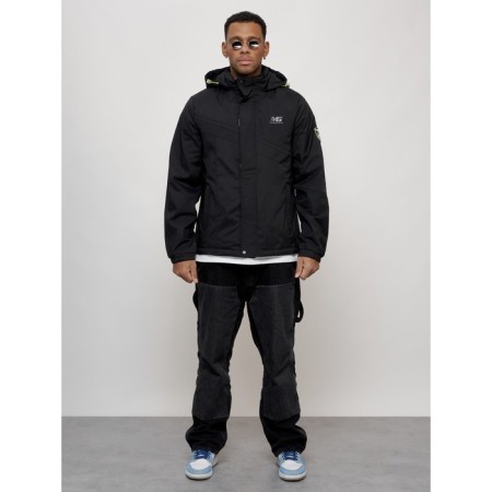 Sports male jacket, size 52, black color-10