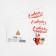 Mini Postcard “With New Happiness!”, Cocoa, 7 x 7 cm, New Year