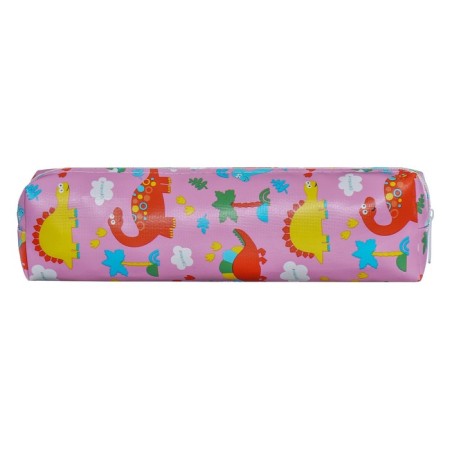 School Penal on the zipper Calligrata "dinosaurs", pink-2