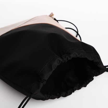 Shoe bag on the lace, Textura, black/beige color-6