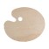 Wooden, Ovalny palette, No. 4, 21 x 24.5 cm, mix
