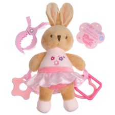 Soft “bunny” suspension, rattle, rubberker, on a crib, stroller, mum & baby