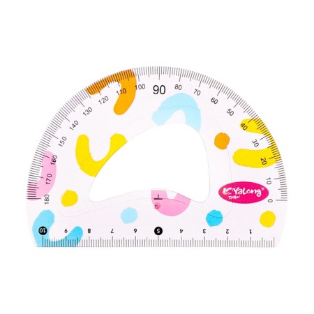 Set of geometric flexible silicone (ruler 20cm+2 squares+transporter) abstraction-2