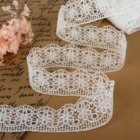 Hypure lace, 45 mm × 6.8 ± 0.5 m, white color